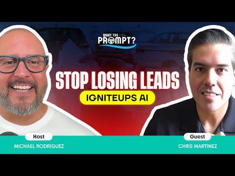 Stop Losing Leads: How Chris Martinez Built IgniteUps AI to Fix the Follow-Up Gap
